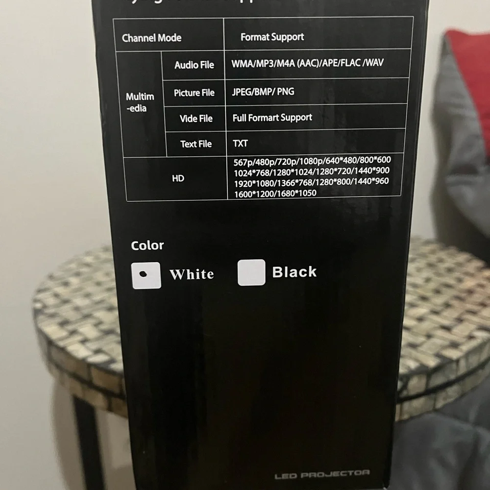 High-Definition Video Projector - Black